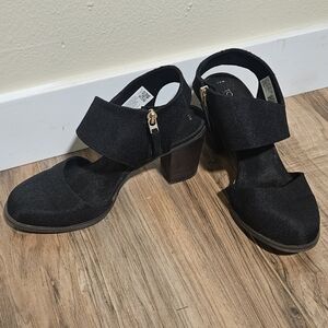 Toms Women's Black Heels with Strap